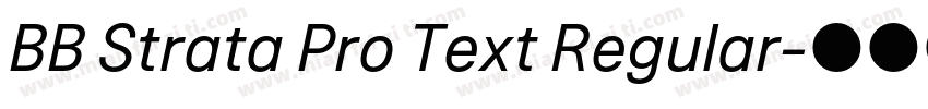BB Strata Pro Text Regular字体转换